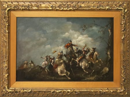 Scuola romana del XVII secolo — Battaglia tra cristiani e turchi